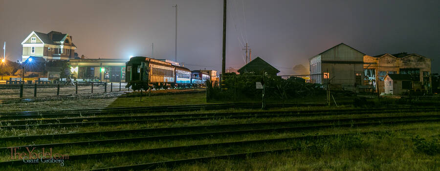 Train Yard at Night